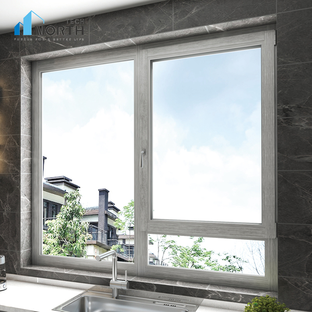 Triplex vitreae Vinyl PVC UPVC Inclinata Casement Fenestra
